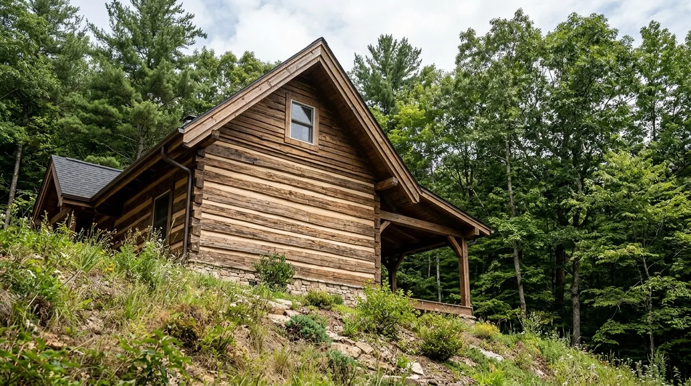 The finished result of professional log home restoration: the completed work looking clean, correct — Chattanooga, TN