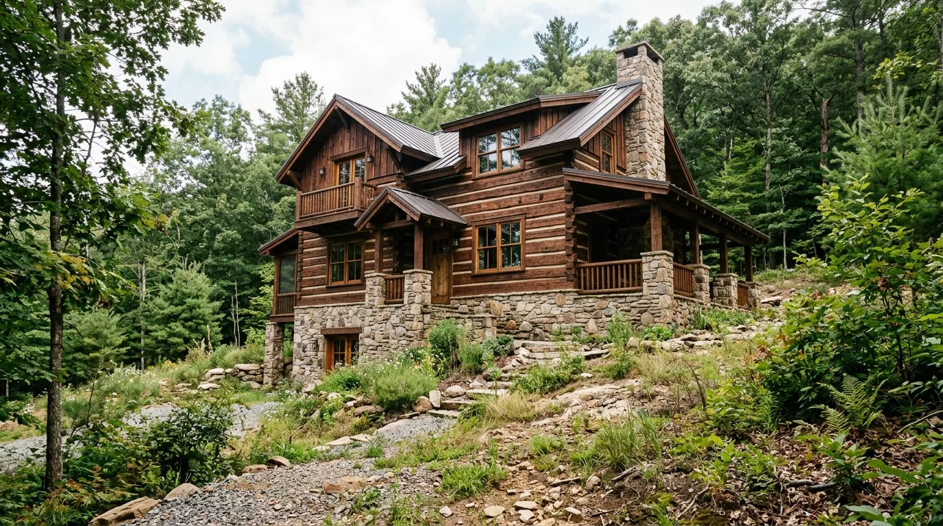 The finished result of professional log home restoration: the completed work looking clean, correct — Chattanooga, TN