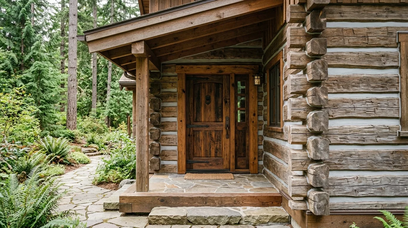 The finished result of professional log home restoration: the completed work looking clean, correct — Chattanooga, TN